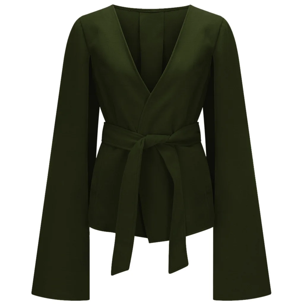

Women's Coat Slim Woolen Coat Elegant Winter Cape Coat Female Cloak Jackets Casual Split Streetwear Non-hooded Cloak Overcoat