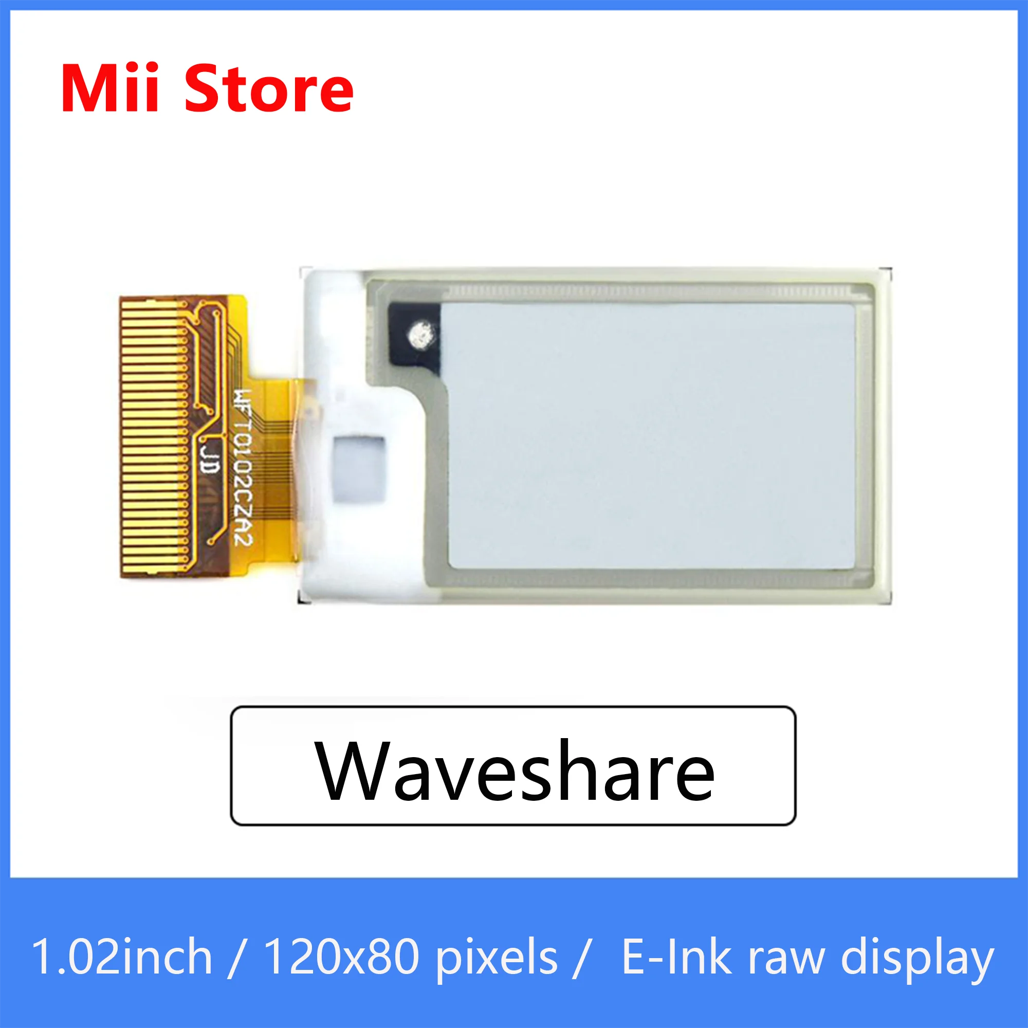 Waveshare 1 02 дюймовый дисплей E-Ink raw разрешение 128*80 черный/белый двухцветный