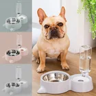 миска для собак миски для кошек поилка для собак Автоматическая кормушка для домашних животных, двойная миска, кормушка для кошек и собак, прочная водная кормушка из нержавеющей стали, товары для домашних животных