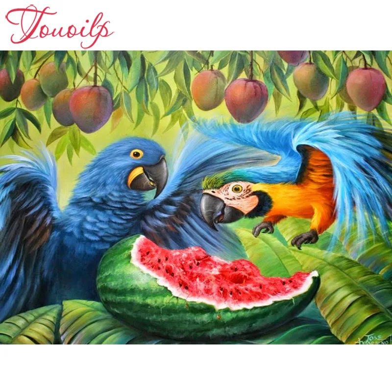 5D Алмазная мозаика картина вышивка в виде попугая со стразами арбуза 5d алмазная
