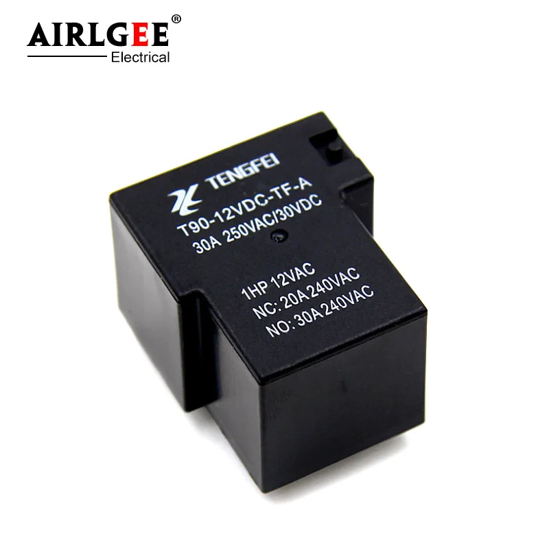 T90-12VDC-TF-A DC12V 30A 5 terminal SPDT NO High Quality Mini Power Coil электромагнитное реле | Строительство и