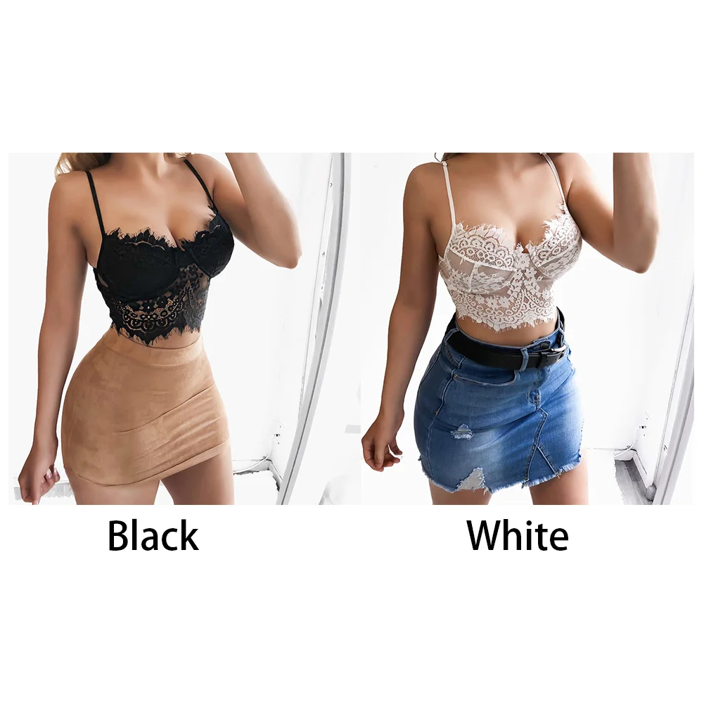 Женское нижнее белье бюстье с ресничками на подоле очаровательное летнее