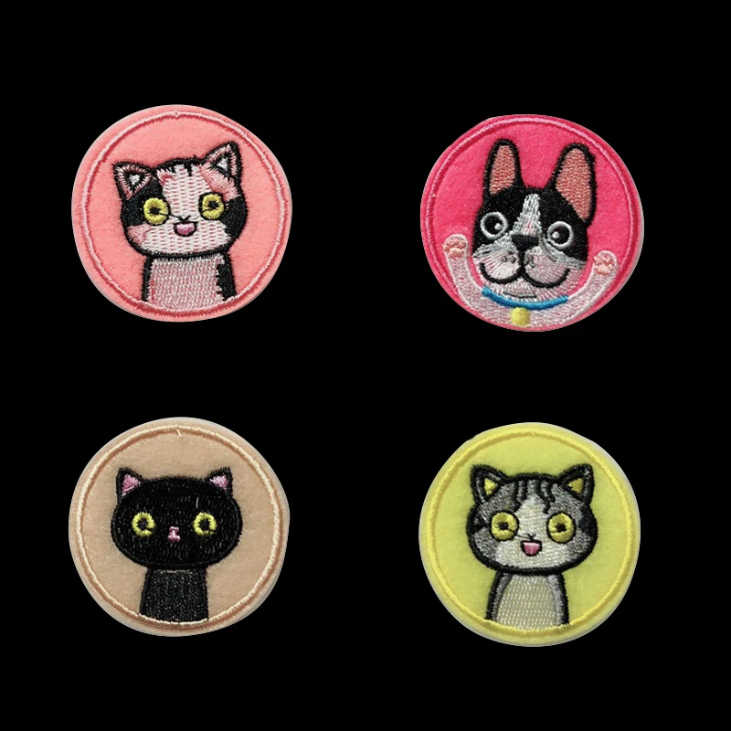 Нашивка с аниме котом вышивка значки аппликация карманная нашивка милые дешевые