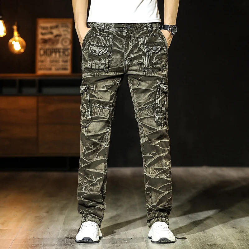 Для мужчин брюки-карго 2019 рабочие брюки бренд мужские хлопок нескольких