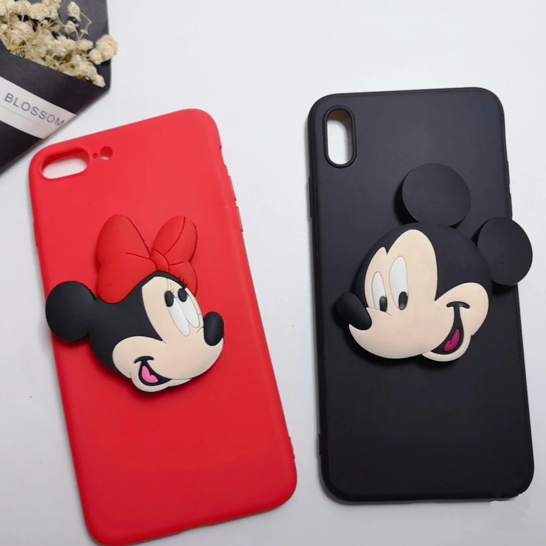 3D cartoon phone holder case for xiaomi redmi note 8 note8 pro 8t 8a 7a soft tpu silicone cute stand animal back cover |