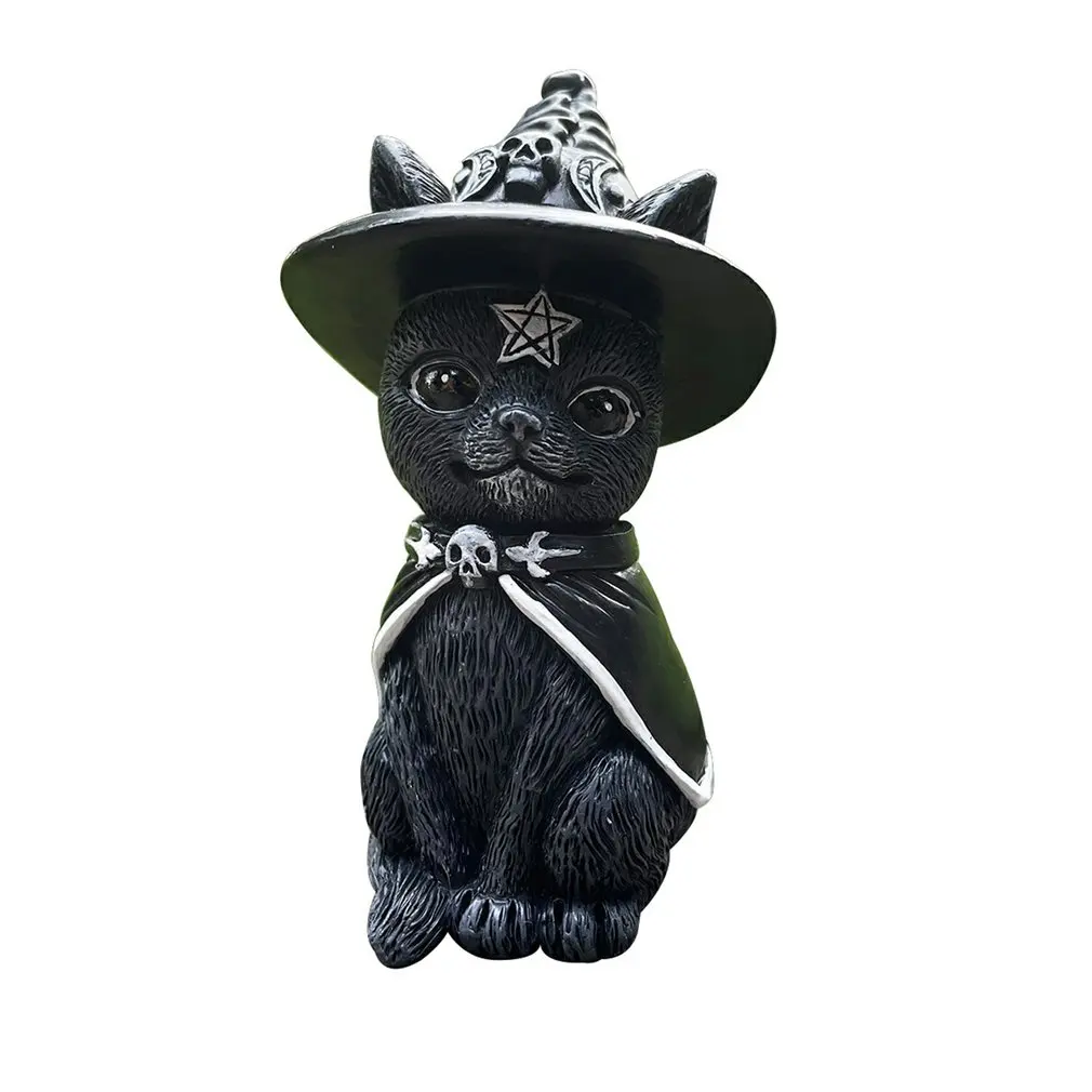 

Magic Cat Resin Craft Fine Workmanship Desktop Decoration Good Apperance Portable Lightweight Craft