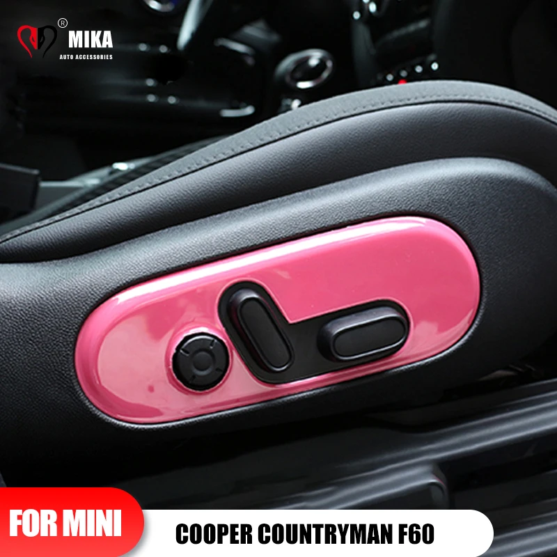 

ABS 2-piece Seat Adjustment Button Decoration Sticker Car Decoration Bright And Bright For MINI COOPER F60 Dedicated COUNTRYMAN