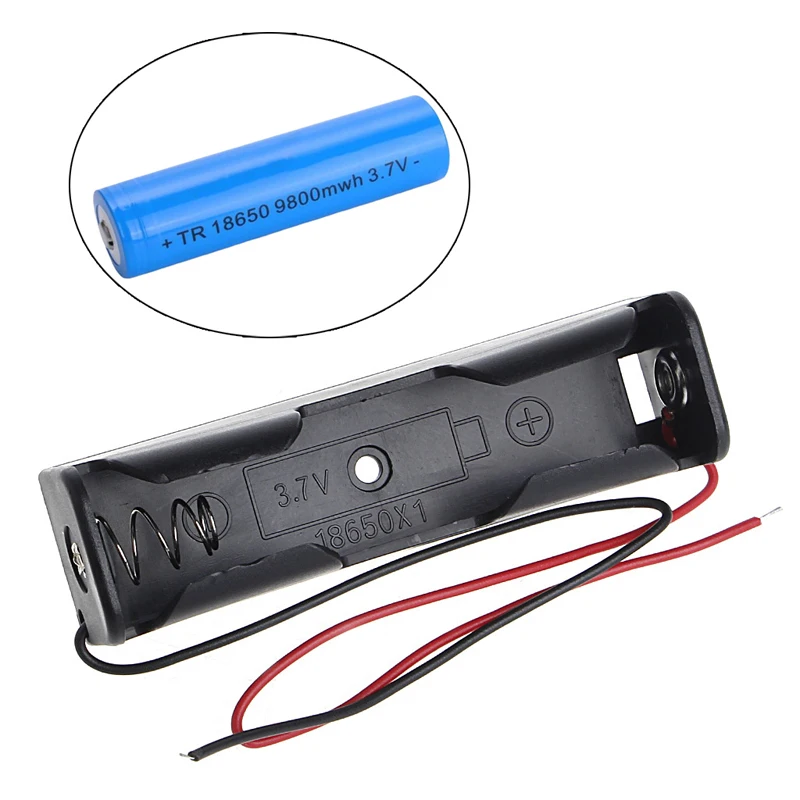 

5Pcs 1/2/3/4x18650 Rechargeable Battery 3.7V Clip Holder Box Case With Wire Lead