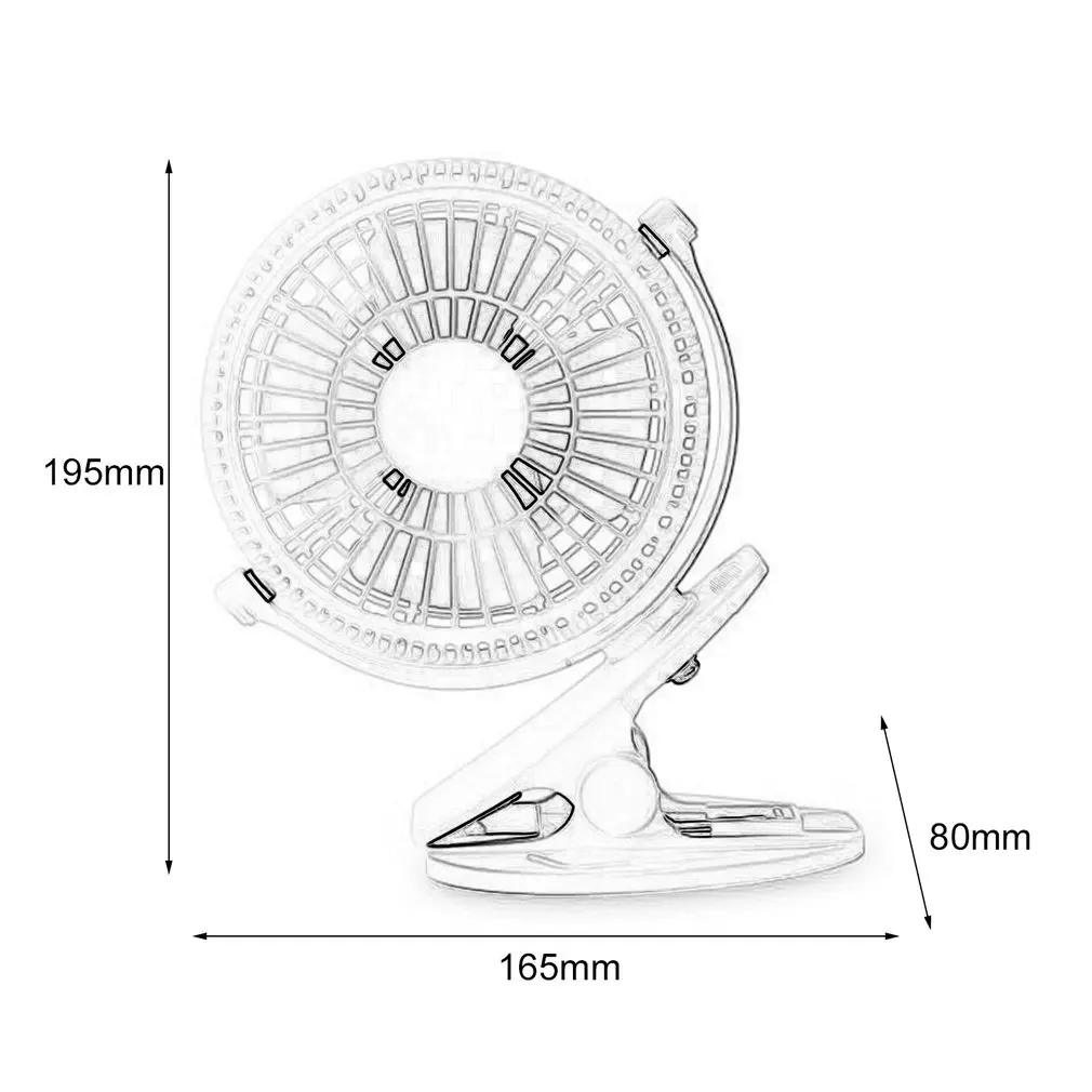 

360 Degreen Rotation Portable USB Desk Fan Electric Desktop Computer Fan Clip Design Desk Electric Fan For Home Office