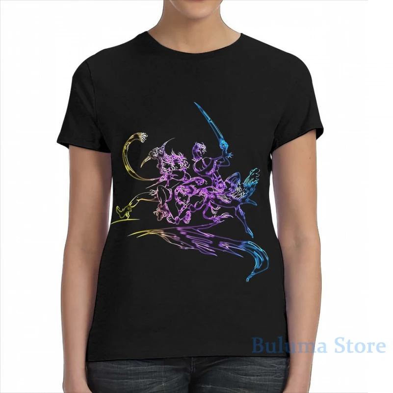 FINAL FANTASY ° Final Fantasy X-2 неоновый логотип для мужчин футболка женская целиком