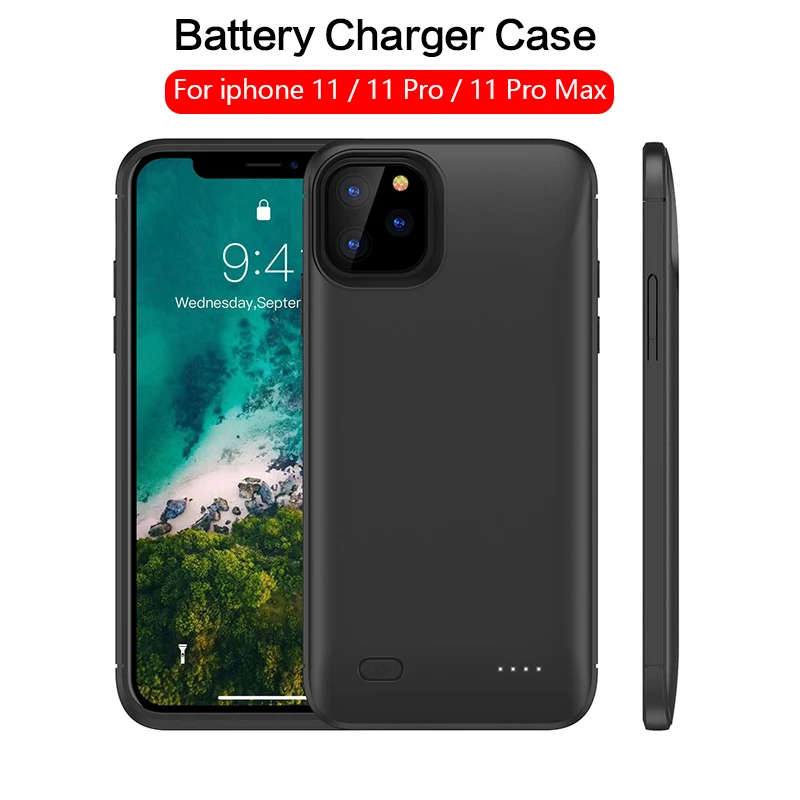 Новинка чехол для зарядки аккумулятора 6200 мАч iPhone 11 Pro Max Внешнее зарядное