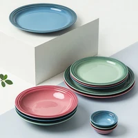 japanese ceramic dinner plate western food plate simple deep plate home microwave breakfast plate plate disc dessert plate
