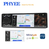 bluetooth car radio 1 din mirror link 4 touch screen mp5 video player usb tf handsfree a2dp stereo system head unit phyee 3008