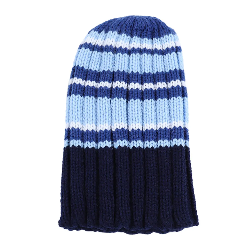 Зимняя детская унисекс теплая Повседневная вязаная шапка с буквенным принтом