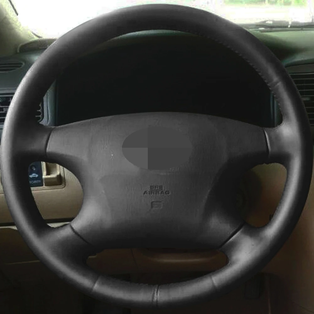 Чехол рулевого колеса автомобиля сделай сам натуральная кожа черного цвета для