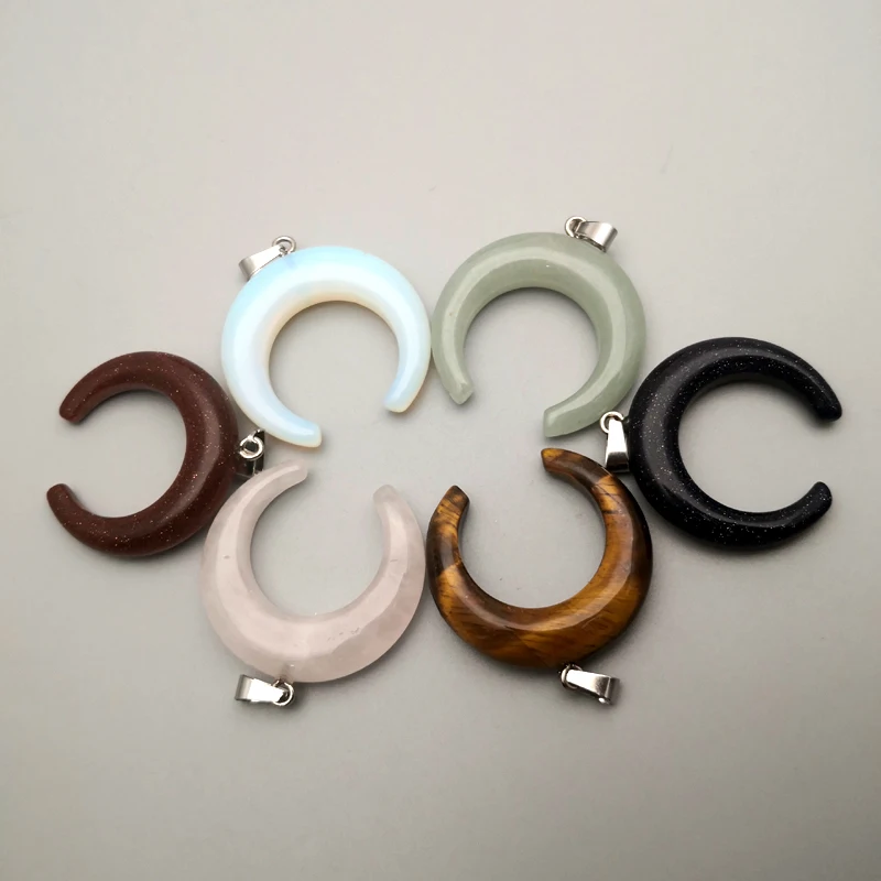 Женское Ожерелье-чокер из натурального камня цвета слоновой кости с подвеской в