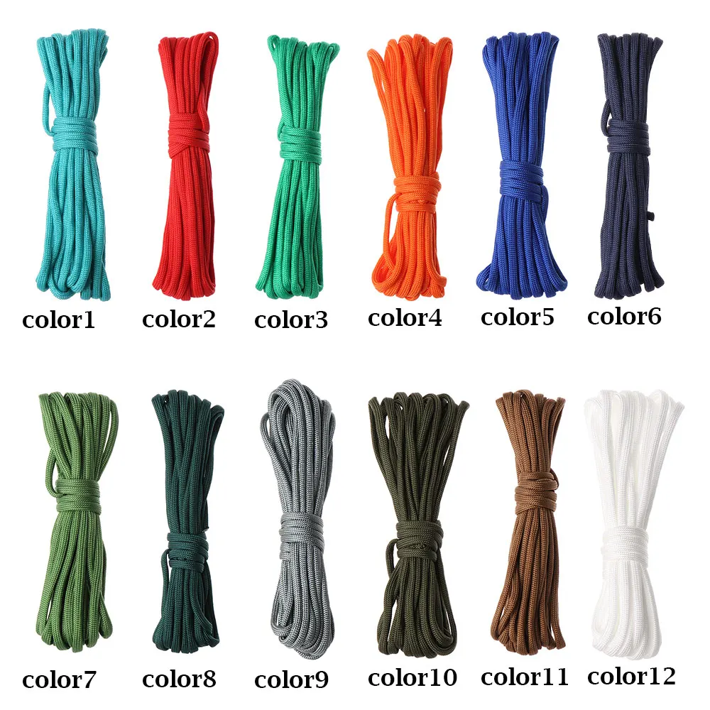 

1pc Brand New 5 Meter 4mm Parachute Cord Lanyard Tent Rope 7-Strand Nylon Outdoor Survival Hiking Camping Paracord Cord Rope