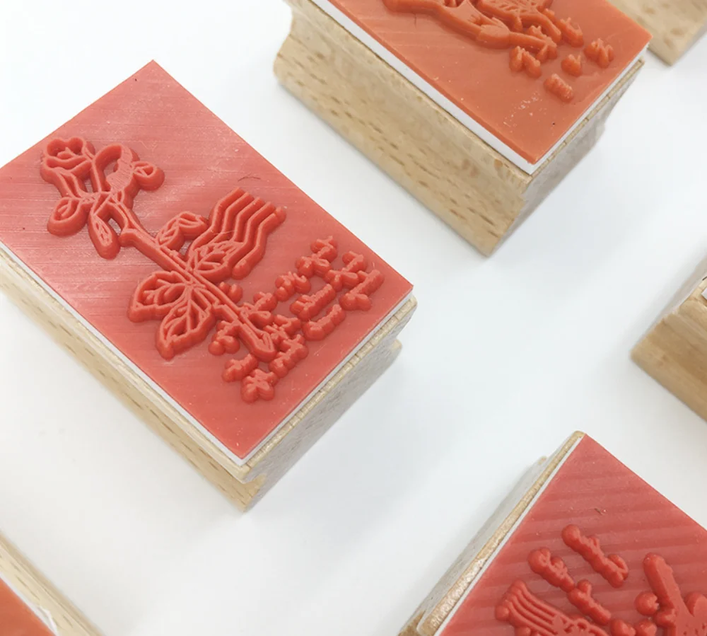 Винтажные Цветы Растения ретро украшения штамп деревянные и резиновые штампы