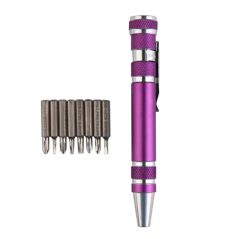 

Multifunction 8 in 1 Mini Aluminum Precision Pen Screw Driver Screwdriver Set Repair Tools Kit for Cell Phone Hand tool Set