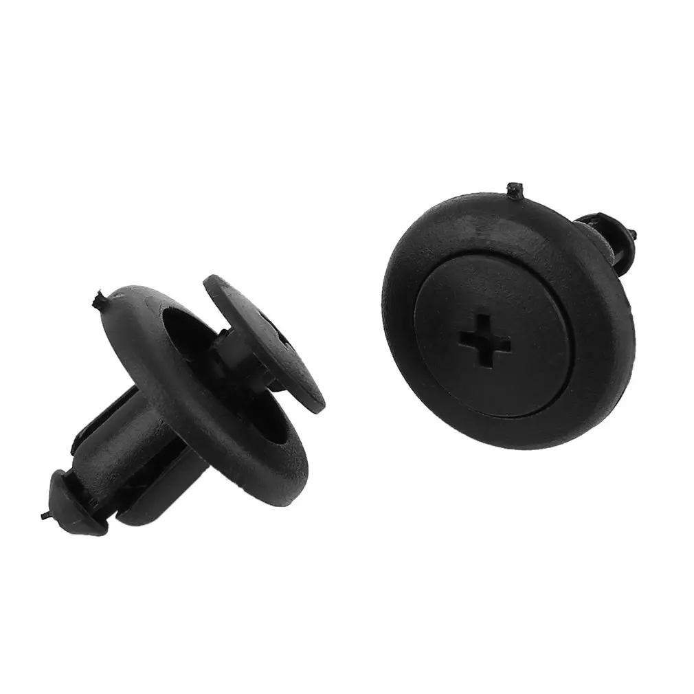 50 Pcs 8mm Universal Automobile Bumpers Hole Plastic Push Screw Rivet Panel Fixings Clips Black 13905 For Mazda Renault | Автомобили и