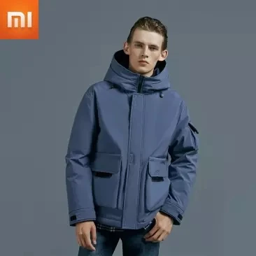 

Мужской короткий пуховик с капюшоном Xiaomi Youpin, водонепроницаемая куртка с защитой от сверления для умного дома, модная зимняя куртка