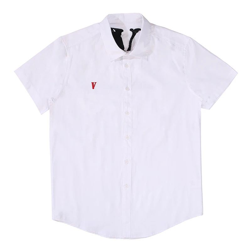 

Vlone 2021 New Red Line Short-sleeved Summer Men and Women the Same Loose Casual Shirt