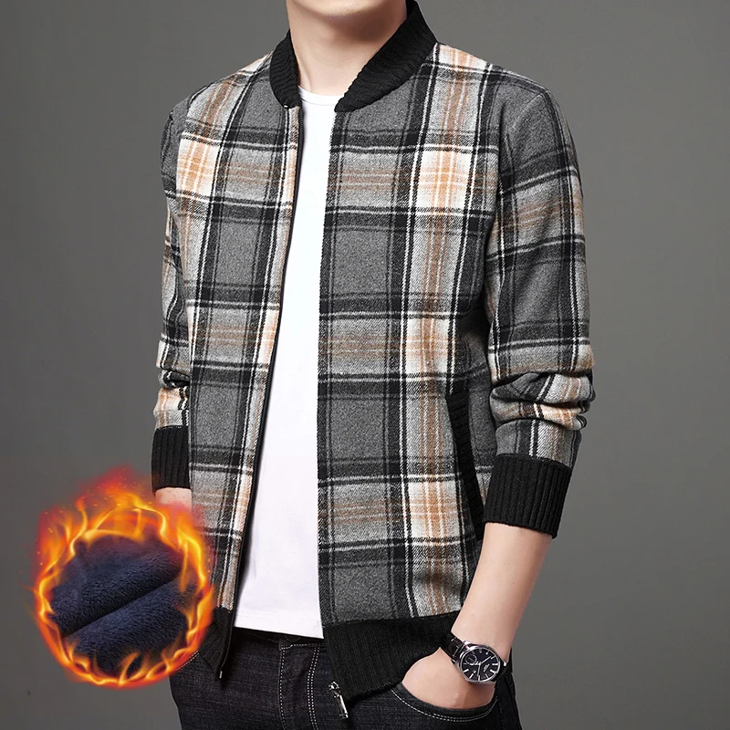 Мужская теплая куртка повседневная шерстяная бейсбольная в Корейском стиле