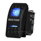 Водонепроницаемая Автомобильная лодка, синий светодиод, 5 контактов, SPST ON OFF BILGE PUMP Rocker Switch, 12 В, 24 В, защита от перегрузки