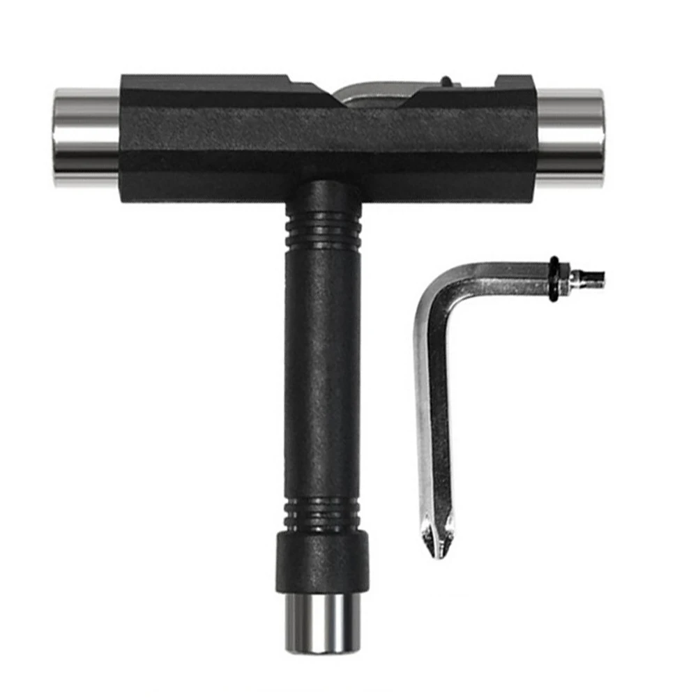 

Universal Adjustment Equipment T-shape Hexagon Multifunctional Light Weight Skateboard Wrench All In One With Mini Wrench