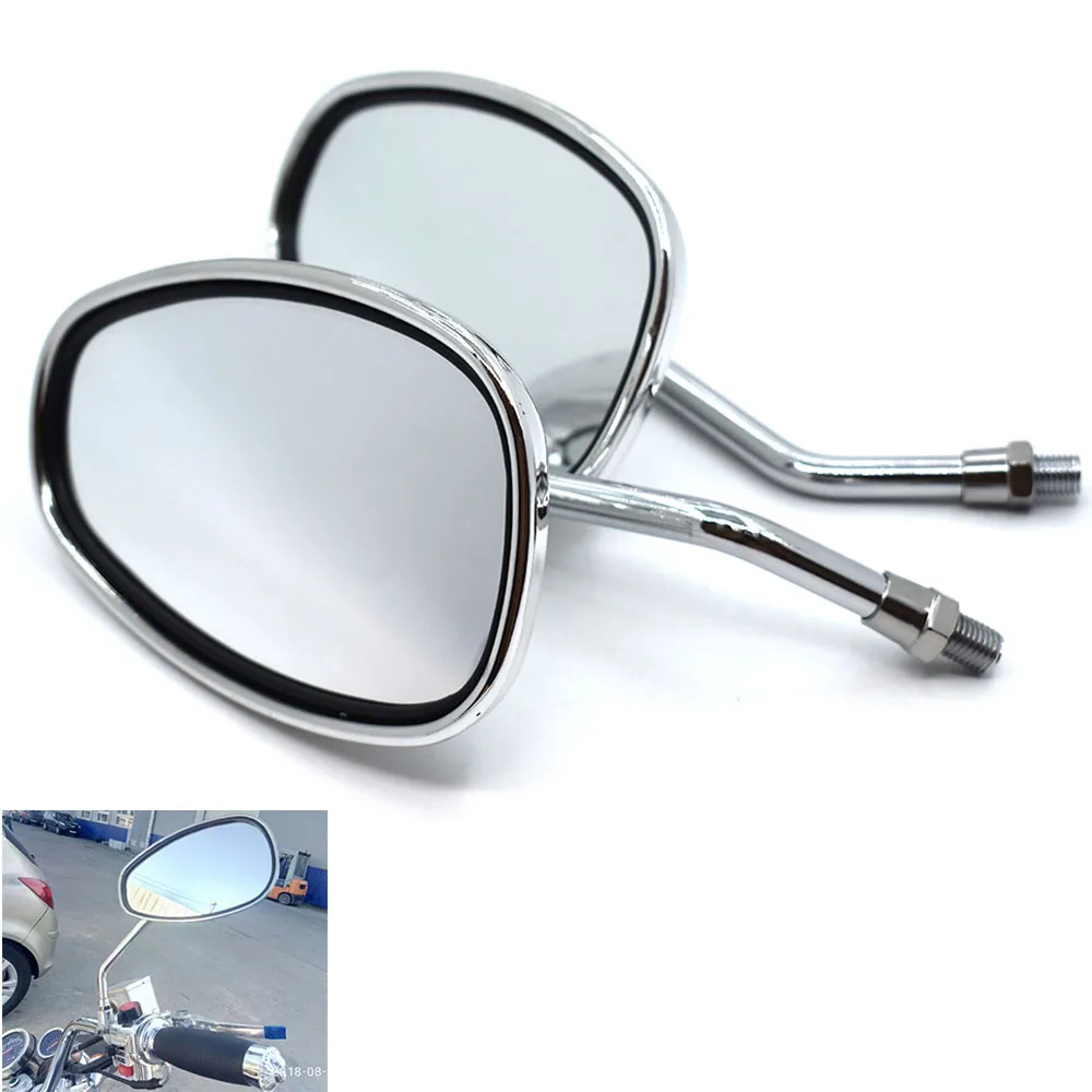 Универсальное 10 мм мотоциклетное зеркало заднего вида овальное для Yamaha YZF R1 R6 FZ1