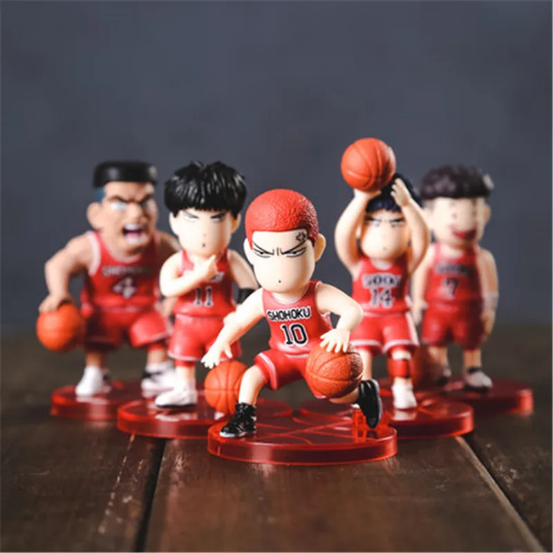 

Фигурка аниме Slam Dunk, модель Q Version, экшн-фигурка и игрушка, фигурка сакураги ханамичи, фигурка, фигурные модели, игрушки, подарки, 5 шт.