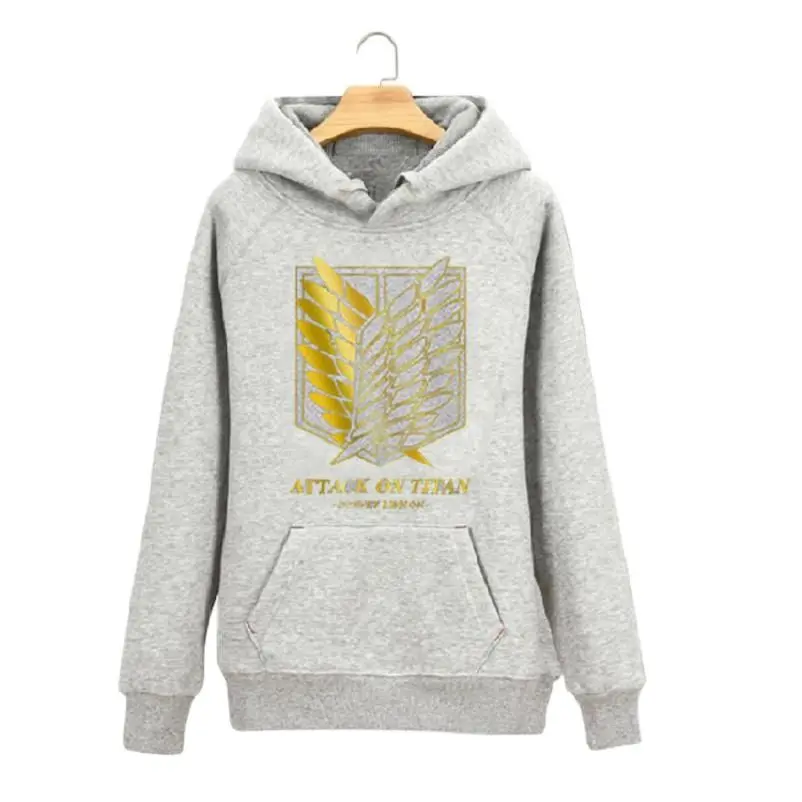 High-Q Unisex Attack on Titan Survey Corps cotton Hoodie Coat Pullovers Mikasa Jiyuu no Tsubasa Hoodies Sweatshirts coat | Мужская