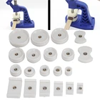 20 штук часы Чехол Пресс умирает часы с украшением в виде кристаллов спереди и длинное сзади чехол крышка винт Пресс аксессуары для ремонта часов, в комплекте с набором инструментов для часовщика