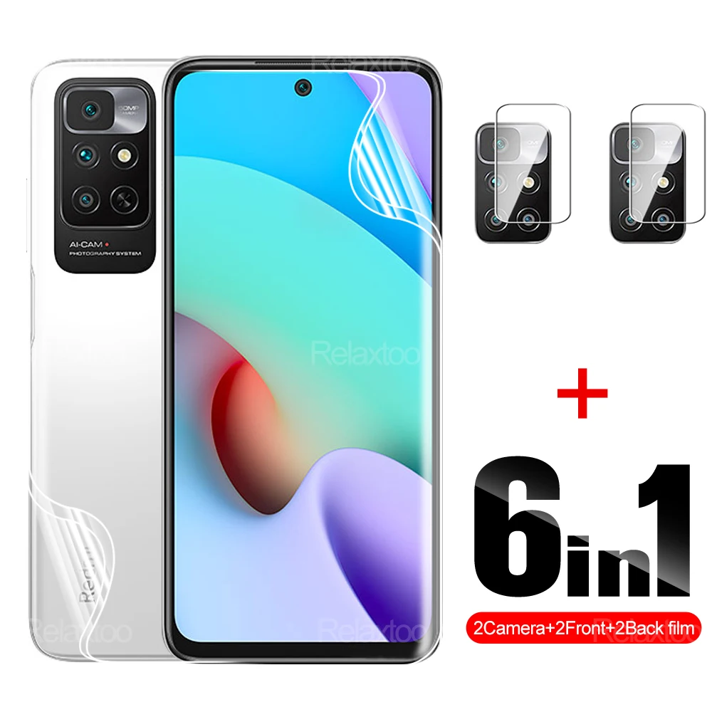 

Гидрогелевая защитная пленка 6 в 1 для Xiaomi Redmi Note 11 4G 11T 11Pro 11 Pro Plus