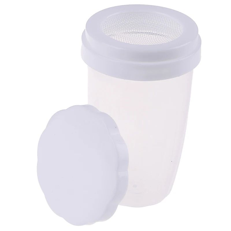 

Бытовой Пластик прозрачный шейкер для кофе и шоколада сахарная пудра порошок мука порошок какао Кофе просеиватель шейкеры для выпечки Инст...