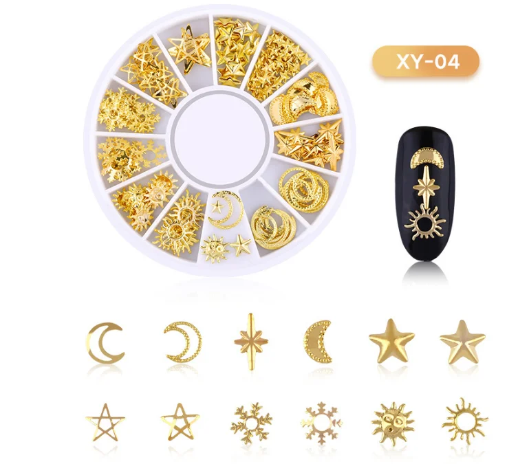 Заклепки Блестящие для ногтей металлические украшения/звездное небо шпильки