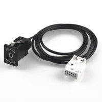 12pin aux audio cable socket interface adapter cable for peugeot 307 308 408 407 507 for citroen rd4 c2 c4 c5
