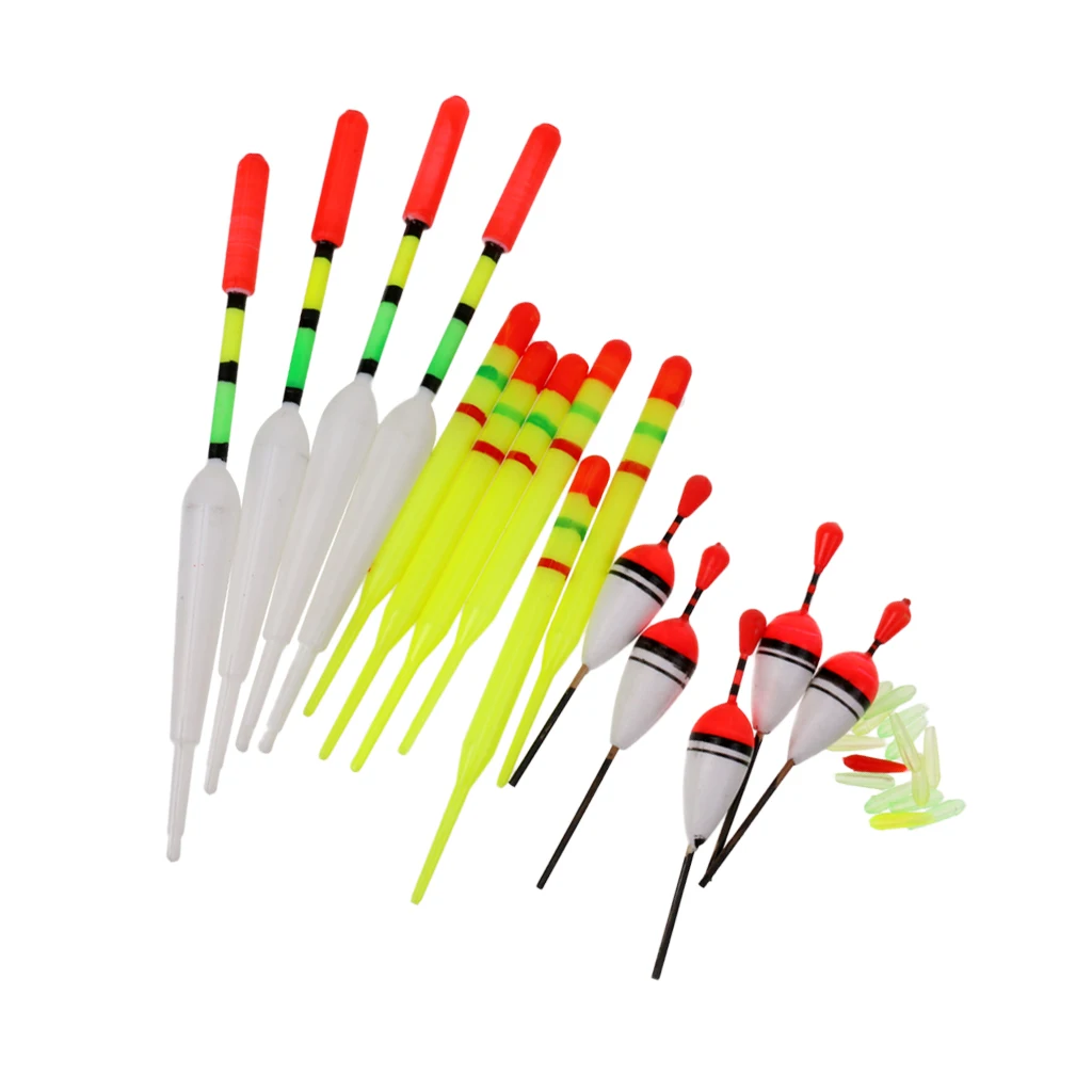 Набор из 15 пластиковых поплавков для рыбалки указатели скольжения поплавок