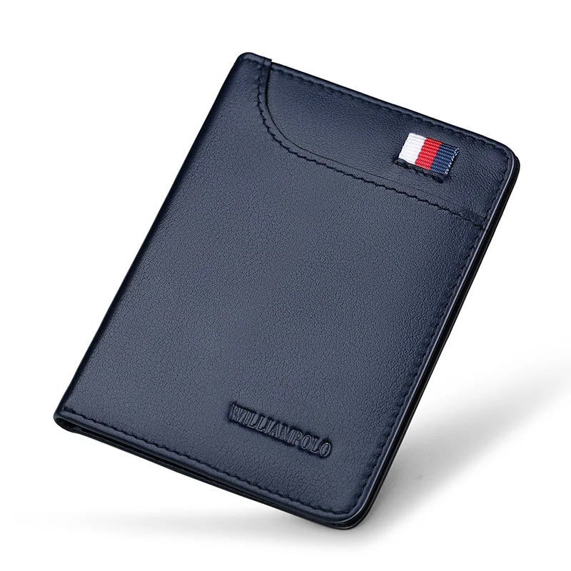 

Brand Mens Wallet Short Ultrathin Credit Card Holder Bifold Genuine Leather Multi Card Case Organizer Purse fashion