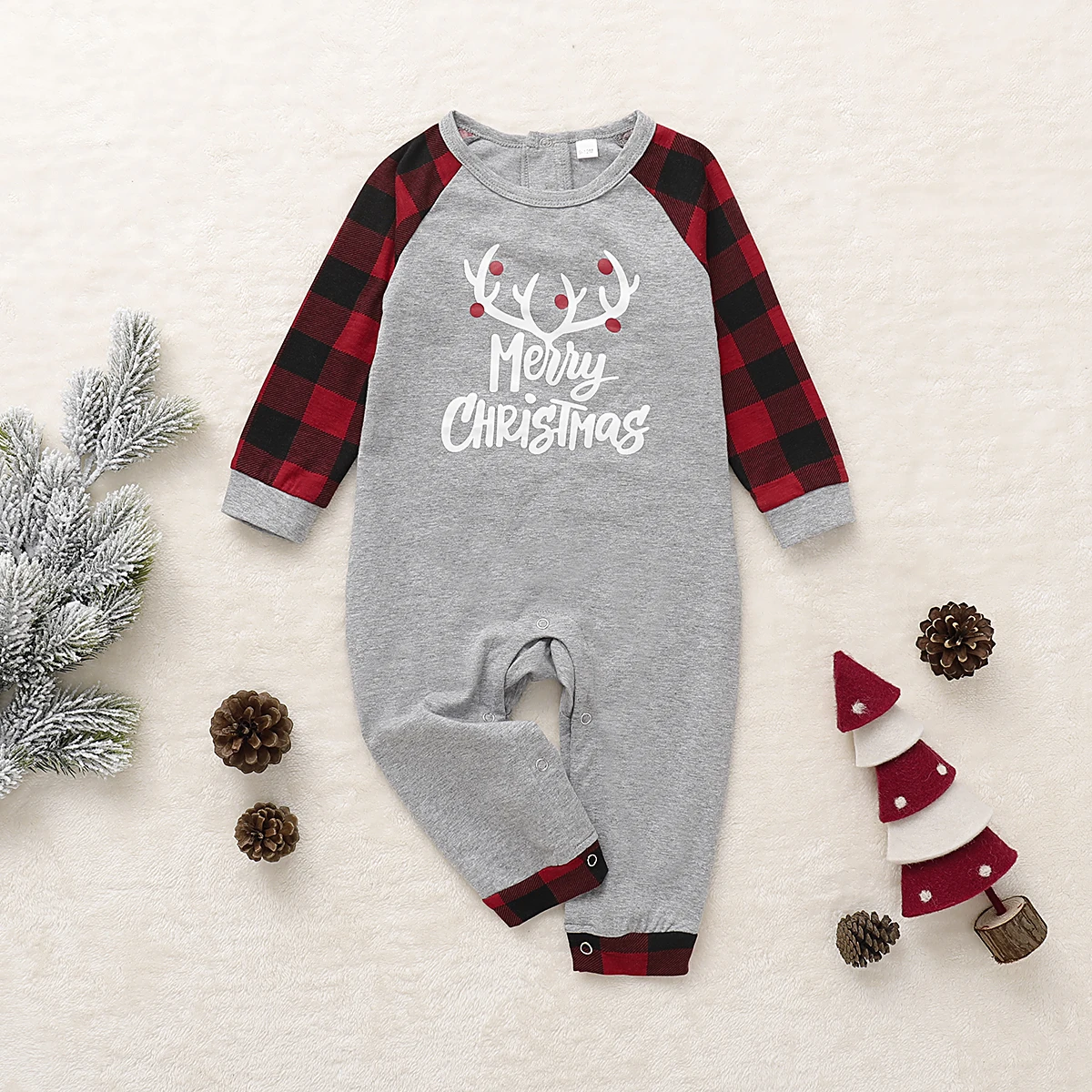 Семейная Рождественская Пижама Одинаковая одежда для мамы папы и меня детская