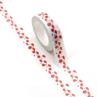 10pcslot 15mm10m new arrvial spring leaves red flower decorative washi tape diy scrapbooking masking tape school office supply