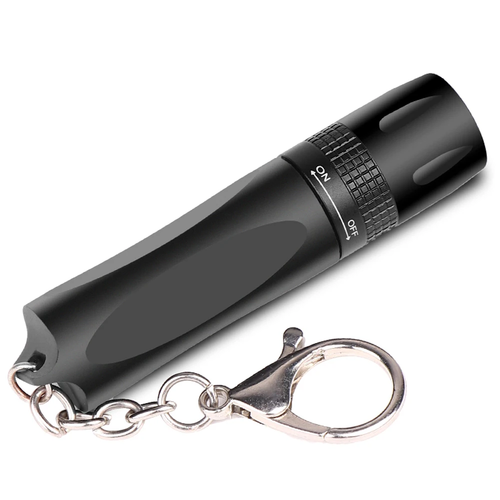 

T6 LED Flashlight Outdoors Battery Powered Mini Torch Lamp Carabiner Aluminum Alloy Keyring Light for Camping Hiking