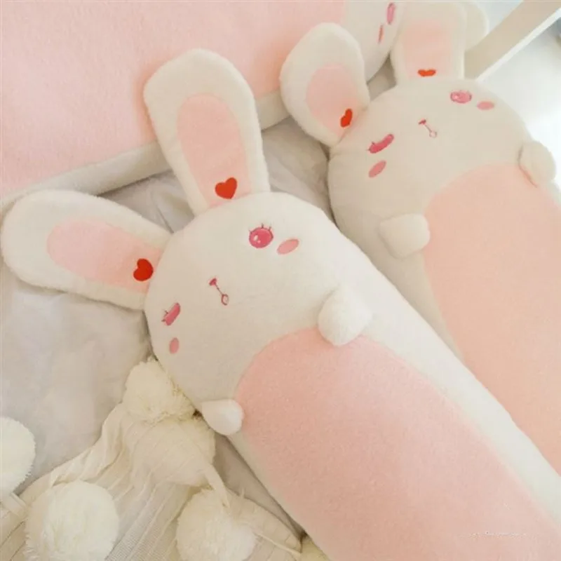 Длинная мягкая подушка в виде кролика милая розовая Подушка для сна стиле