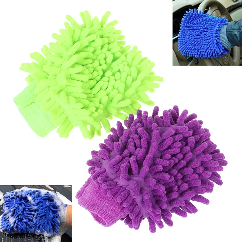 

Double Sided Microfiber Washing Hand Gloves Car Window Dust Cleaning Glove House