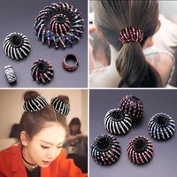 hhyde fashion women bun crystal hair claw bird nest horsetail buckle female ponytail hair clip headwear hair accessories