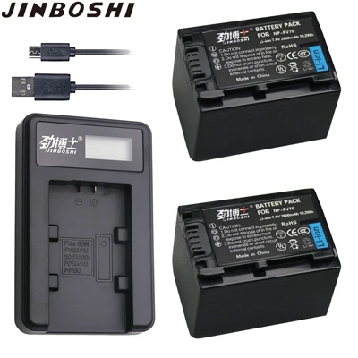 2X B and Charger 4 шт. NP-FV70 NP FV70 NPFV70 Замена батареи и ЖК-дисплей USB Зарядное устройство для sony NP-FV50 FV30 HDR-CX230 HDR-CX150E HDR-CX170 CX300 - Цвет: 2X B and Charger