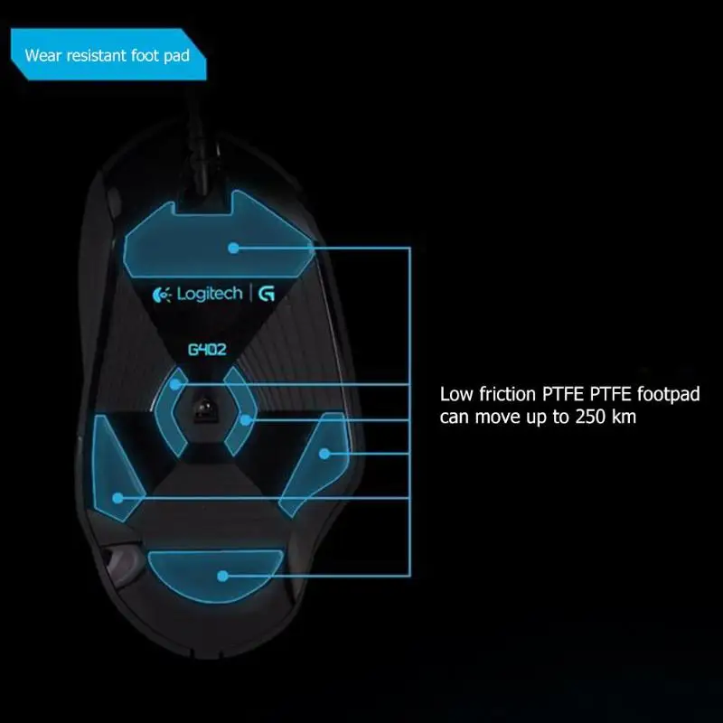 Logitech G402 Hyperion Fury FPS Gaming Mouse with 4000DPI High Speed Fusion Engine 32-BIT ARM Processor Support Windows 10 8 7