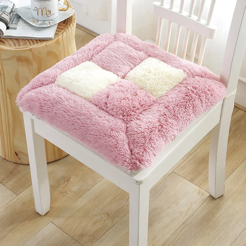 Утолщенная плюшевая подушка для стула Coussin 40*40 см Нескользящая сиденья домашний