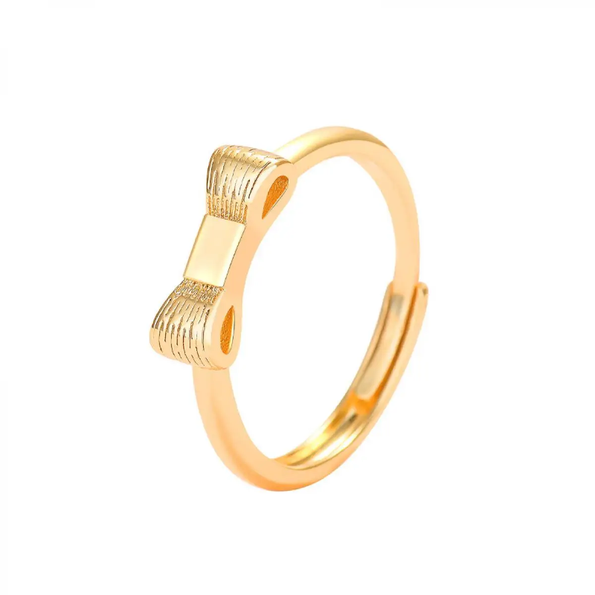 

925 Silver Gold Color Ring for Women Korean Elegant Bowknot Rings Pendients Mujer Student Girlfriend Birthday Party Jewelry Gift