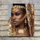 Алмазная вышивка, абстрактная Золотая Корона, черная африканская женщина, алмазная живопись, полная вышивка крестиком, мозаика стразы, украшение для дома